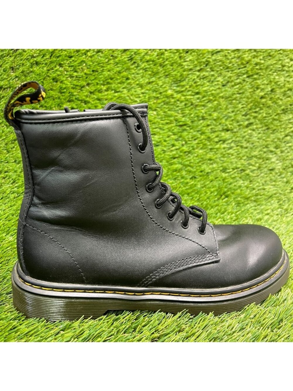 Dr. Martens 1460 Womens Size 5 Black Classic Outdoor Side Zip Leather Boots